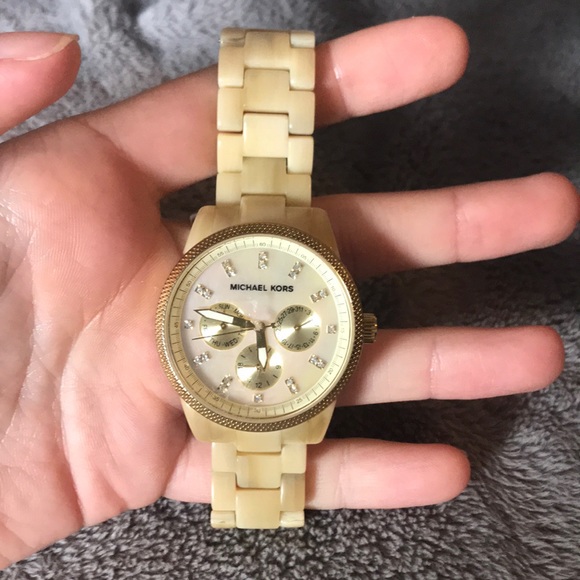 Michael Kors Gold Tortoise Watch 